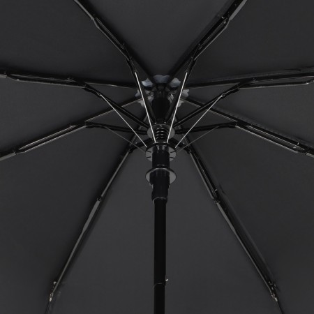 Semi -automatic umbrella "monoton", 3 additions, 8 spokes, r = 49 cm, black color-7