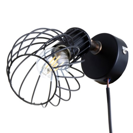 Bra with a switch on the wire "Bianca" E14 40W black 17x11x17cm-1