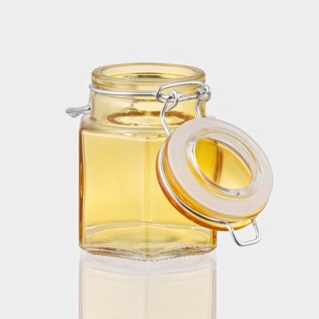 Glass jar for spices with a gourmet lock "Glass", 100 ml, 5.5 × 8 cm, color mix-1