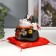 Souvenir Ceramics Piggy Code "Black Cat Mani-Neko with bells" 11.5x11.5x9.5 cm