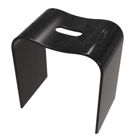 Shower for shower of artificial stone Taliente sgabello 380x250x410 mm, black