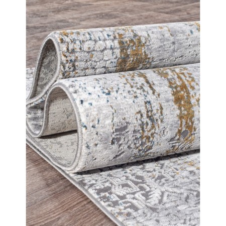 Rectangular carpet Karmen Hali Quantum, size 78x150 cm, color Grey/Grey-3