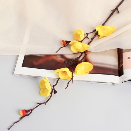 Flowers artificial "Sakura branch" 50 cm, yellow