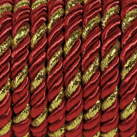 Cord twisted, d = 5 mm, 9 ± 1 m, burgundy color-1