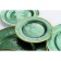Glass Play of Emerald, D = 32.5 cm, green color with gold chasing