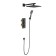 The shower system TIMO Tetra-Thermo SX-0179/03SM, built-in, tropical shower, watering can, black