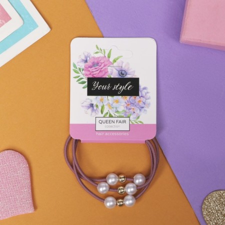 Hair gum "Valeria" Pearls, mix