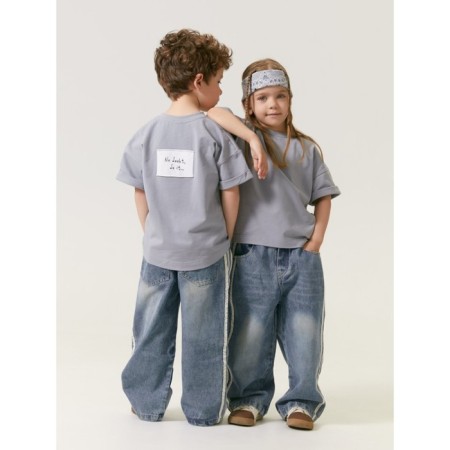 T -shirt Children's Amarobaby Stripe, height 128 cm, gray color-10