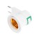 Fork, adapter E27 c switch, 220V, white