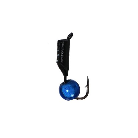 Mormyshka column black, white stripes + ball 3d, weight 0.5 g-1