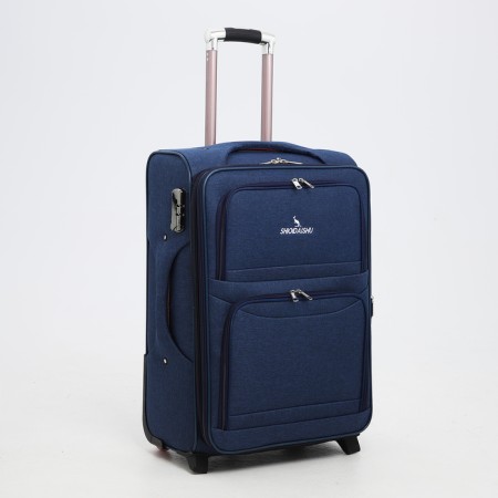 Small 24 suitcase "on lightning, code castle, with extension, blue color-1