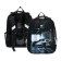 School backpack 38 x 30 x 16 cm, ergonomic back, Stavia "rally", black