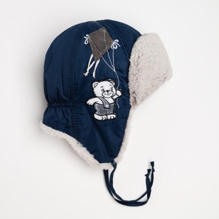 Hat "Barney" for the boy, the color is blue, size 46