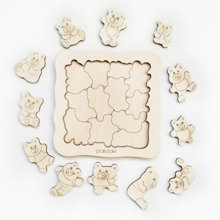 Puzzle -painting "Bear - Baby"-3