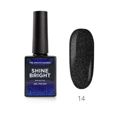TNL Shine Bright Gel-Laks, No. 14 Black Silver, 10 ml-1