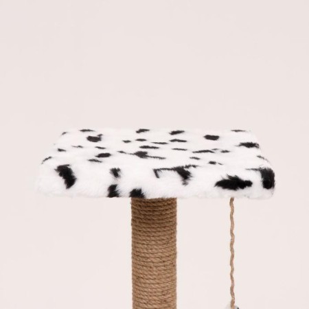House for cats with a claw, with a site and shelf, 65 x 51 x 173 cm, Dalmatian-6