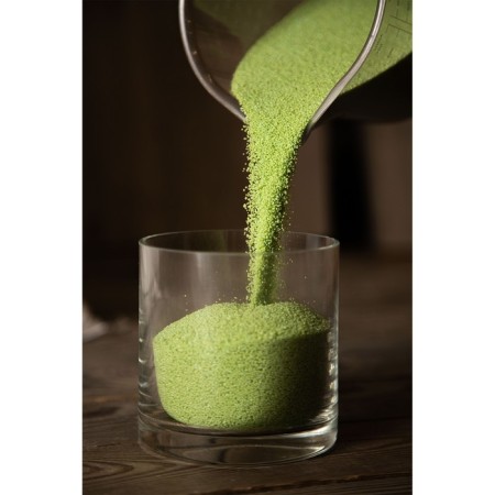 Candle in granules "Roscandles" Green at PET Bank, 300 g + Fitili-2