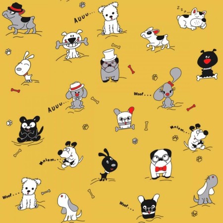 Wallpaper Paper duplex "Dogs" C6-D693-08, 0.53x10.05m