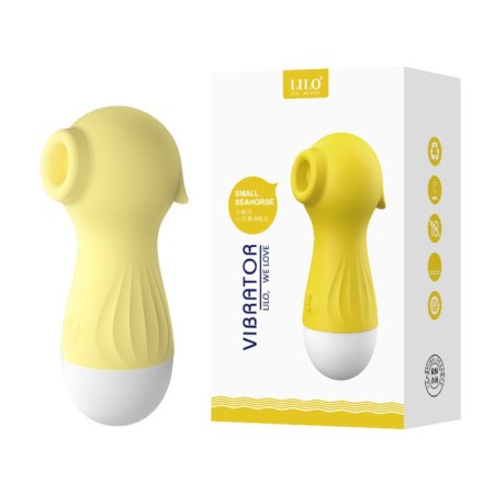 Contactly vacuum-wavy stimulator of the clitoris Lilo, ZU USB, silicone, yellow