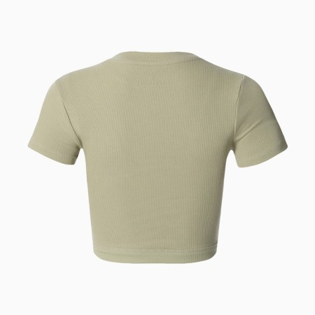 Women's T -shirt shortened, green color, size 42 (s)-7