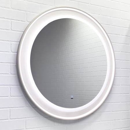 Comforty Mirror "Yerevan-80" LED lighting, sensor, anti-recovery, gray silk