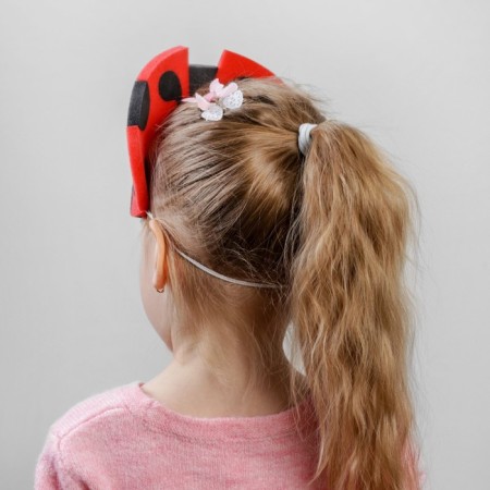 Carnival mask "God's ladybug" on the elastic band, foam-2
