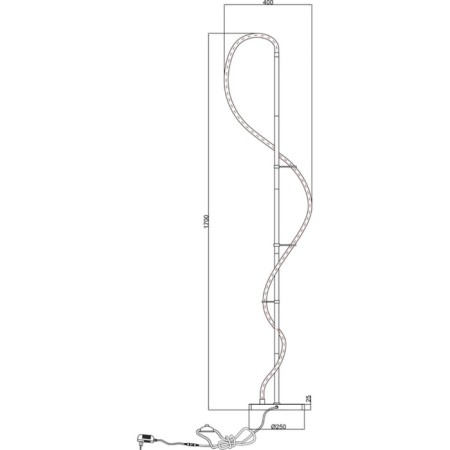 The floor lamp Klimt A2850PN-35PB, LED, 30 W, 40x40x170 cm, 4200 lm, copper, white-1