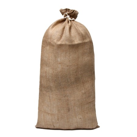 Jute bag, 44 × 90 cm, density 190 g/m², weaving 34 × 22 threads, with ties-7