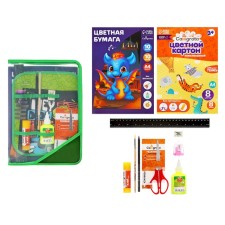 A4 labor folder, plastic, lightning around, folding bar, with a filling of 10 items, calligrata, PTR-1, 