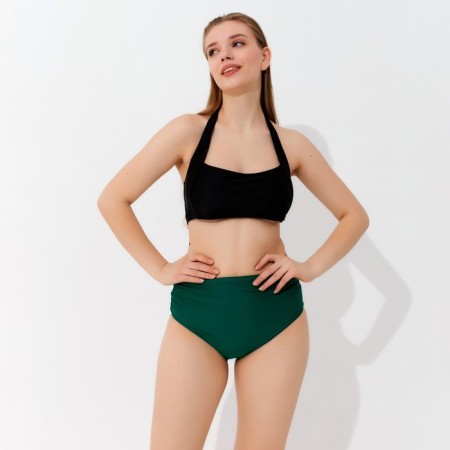 Female women's swimming trunks are high, green color, size 48