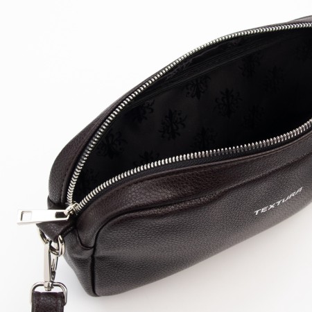 Women's bag over the shoulder Textura, small size, brown color-6