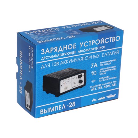 Charger of the battery vimpel-28, 7 a, 12 V, arrow ammeter-6