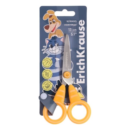 Baby scissors 13 cm Erichkrause "Prostokvashino", blister, mix-2