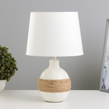 The table lamp with the lampshade 