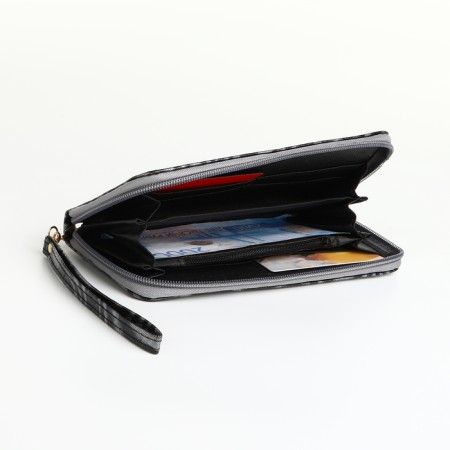 Women's wallet with lightning, gray color-3