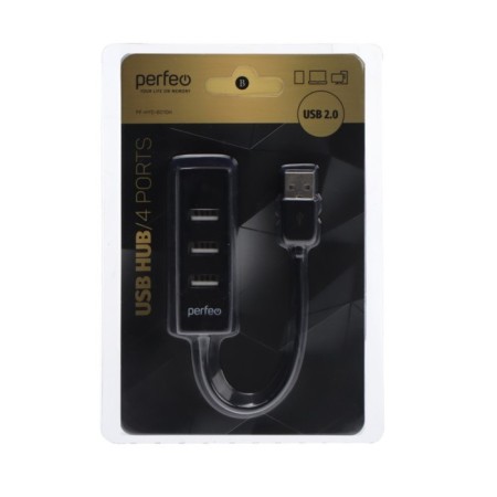 USB border (Hub) Perfeo PF-HYD-6010H, 4 ports, USB 2.0, black-3