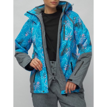 Ski suit female, size 44, blue color-4