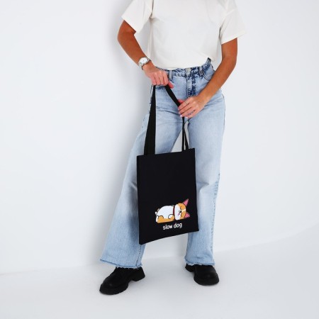 Bag Schoper Slow Dog, 35x0.5x40 cm, Department without lightning, without lining, black-1