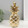 Souvenir ceramics "pineapp" white with gold 11x11x26 cm