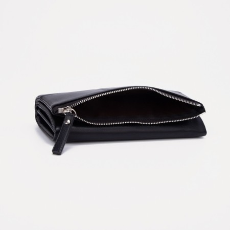 Women's wallet on magnets, black color-3