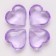 Plastic sores are decorative, set of 100 pcs., Size 1 pc. - 2 × 2 cm, purple color