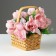 Wicker basket, 19.5 x 13 x h9.5/24 cm, sequoia