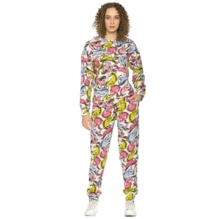 A set of sweatshirts and trousers female, size S, pink color