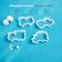 A set of forms for cutting the cookies of the “freight transport” shares, 8 objects, white color