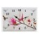 Carty watch is wall-mounted, interior "white-lilac flowers", silent, 30 x 20 cm
