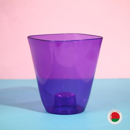 Pot for orchids, 2.5 l, 16.4 × 18.5 cm, plastic, transparent purple-3