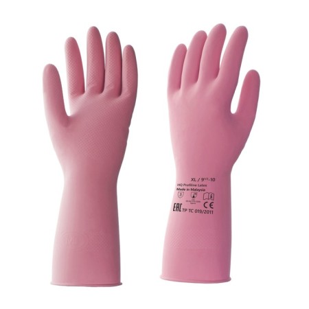 Latex reusable red gloves red, size XL-4
