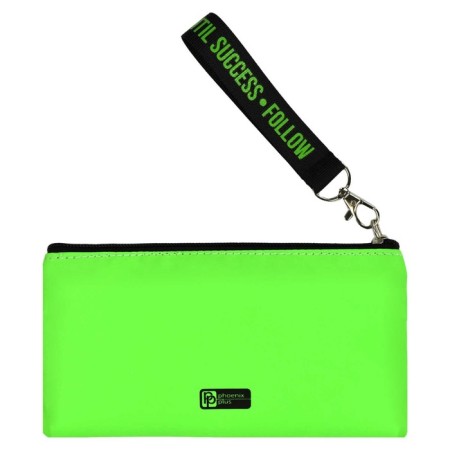 Penal soft, 1 compartment, 100 x 195 mm, flat, reflective element, Phoenix "Your Rules" Green 64974-2