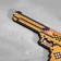 Wooden souvenir "Glock" Pixel, Golden