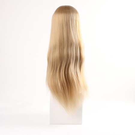 Educational, artificial hair, 55-60 cm, without tripod, blond color-1